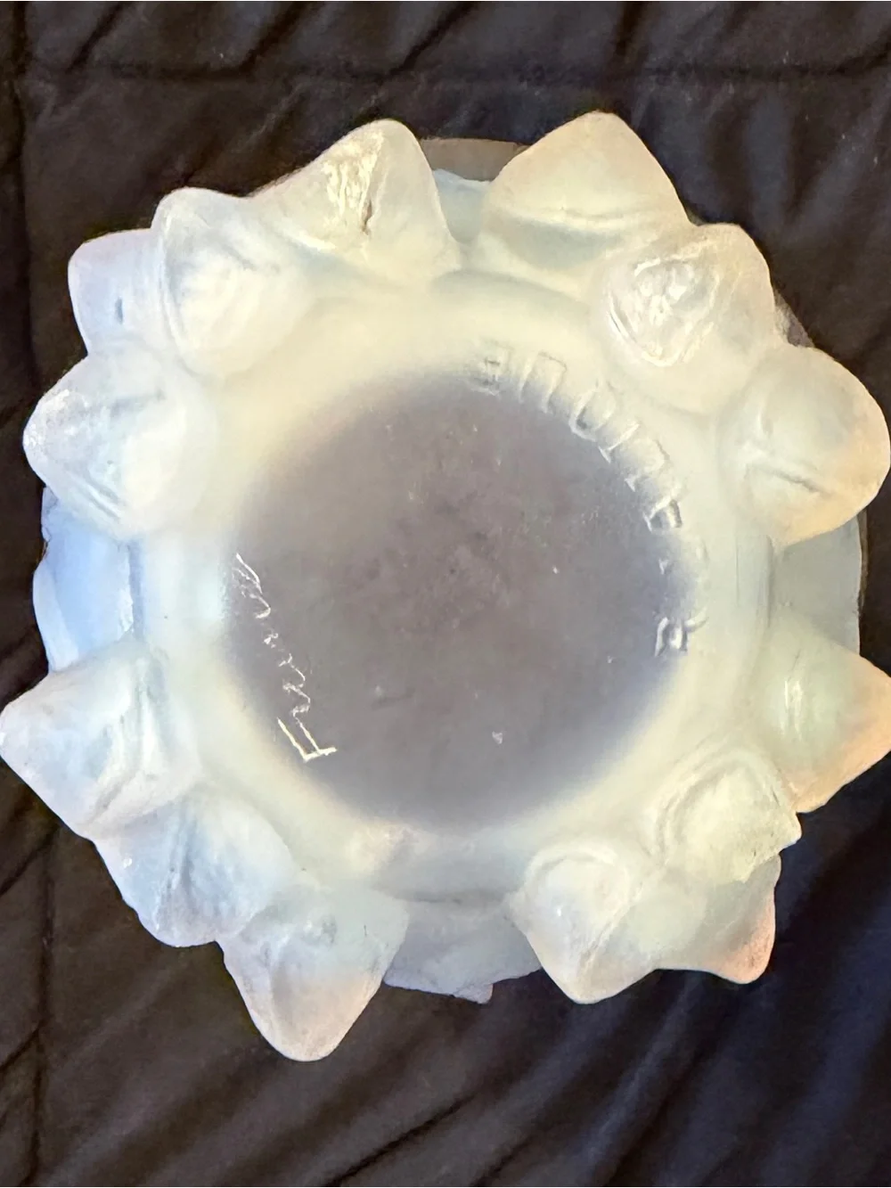 Rene Lalique Eucalyptus Opalescent Frosted Glass Vase